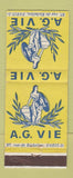 Matchbook Cover - AG Vie Paris France Insurance