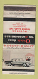 Matchbook Cover - 1956 Oldsmobile Hoginski Southbridge MA WORN 30 Strike