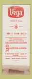 Matchbook Cover - Vega Beer Siege Social Lille France SAMPLE