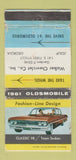 Matchbook Cover - 1961 Oldsmobile Walker Chevrolet Jesup GA WORN #2 30 Strike