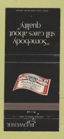 Matchbook Cover - Budweiser Beer Quality 30 Strike