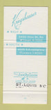Matchbook Cover - Kriegshauser Funeral Home St Louis MO 30 Strike