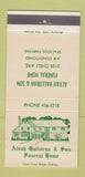 Matchbook Cover - Alvah Halloran Funeral Home Rochester NY 30 Strike