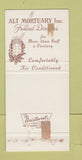 Matchbook Cover - Alt Mortuary Funeral Home Grand Rapids MI 30 Strike