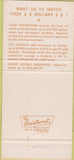 Matchbook Cover - United Bay City Credit Union Bay City MI 30 Strike