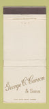 Matchbook Cover - George Carson Funeral Home Independence MO WEAR 30 Strike