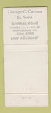 Matchbook Cover - George Carson Funeral Home Independence MO WEAR 30 Strike