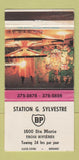 Matchbook Cover - BP oil gas G Sylvester Trois Rivieres QC 30 Strike