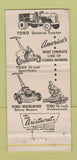 Matchbook Cover - Toro Lawn Mowers WORN 30 Strike