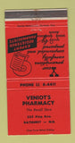 Matchbook Cover - Venoit's Pharmacy Drug Bathurst NB 30 Strike