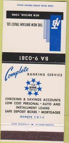 Matchbook Cover - New Britain Trust Co CT 30 Strike