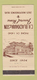 Matchbook Cover - CH Blackman Funeral Home Kansas City MO 30 Strike