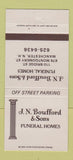 Matchbook Cover - JN Boufford Sons Funeral Home Manchester NH 30 Strike