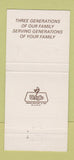 Matchbook Cover - JN Boufford Sons Funeral Home Manchester NH 30 Strike