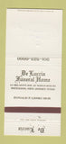 Matchbook Cover - De Luccia Funeral Home Paterson NJ 30 Strike
