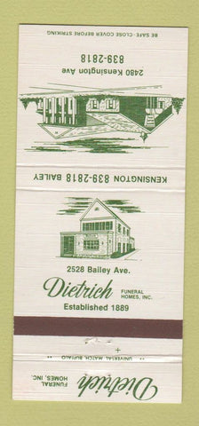Matchbook Cover - Dietrich Funeral Homes Snyder Buffalo NY 30 Strike