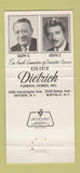 Matchbook Cover - Dietrich Funeral Homes Snyder Buffalo NY 30 Strike