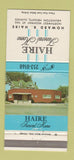 Matchbook Cover - Haire Funeral Home Arlington Heights IL 30 Strike