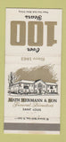 Matchbook Cover - Math Hermann Funeral Home St Louis MO 100th WEAR 30 Strike