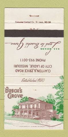 Matchbook Cover - Busch's Grove Ladue MO 30 Strike