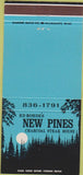 Matchbook Cover - Ed Rohde's New Pines Steak House Madison WI 30 Strike