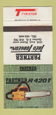 Matchbook Cover - Partner Chain Saws Quebec QC Theo Turgeon WEAR 30 Strike