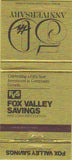 Matchbook Cover - Fox Valley Savings Fond Du Lac WI WEAR 30 Strike