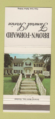 Matchbook Cover - Brown Forward Funeral Home Cleveland OH 30 Strike