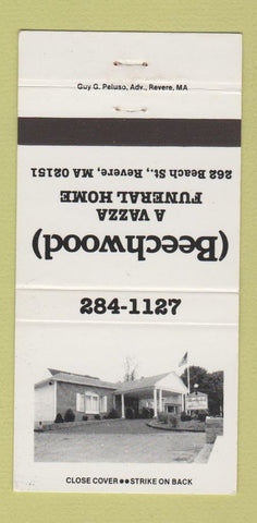 Matchbook Cover - A Vazza Funeral Home Revere MA 30 Strike