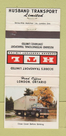 Matchbook Cover - Husband Transport Trucking London ON WEAR 30 Strike