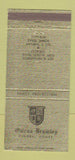 Matchbook Cover - Owens Bromley Funeral Home Fort Worth Bowie TX 30 Strike