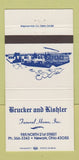 Matchbook Cover - Brucker & Kishler Funeral Home Newark OH 30 Strike