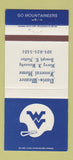 Matchbook Cover - Davis Weaver Funeral WV Mountaineers Schedule 1987 30 Strike