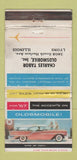 Matchbook Cover - 1957 Oldsmobile Charles Tabor Lyons IL WORN 30 Strike