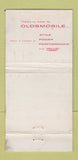Matchbook Cover - 1957 Oldsmobile Charles Tabor Lyons IL WORN 30 Strike