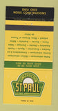 Matchbook Cover - St Paul Construction St Paul D'Abbotsford QC 30 Strike