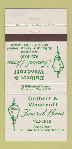 Matchbook Cover - Dalbert Woodruff Funeral Home Cincinnati OH WEAR 30 Strike