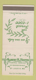 Matchbook Cover - Albert Hoppe Funeral Home St Louis MO 30 Strike