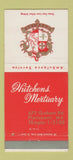 Matchbook Cover - Hutchens Mortuary Funeral Home Florissant MO 30 Strike