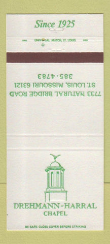Matchbook Cover - Drehmann Harral Funeral Home St Louis MO 30 Strike