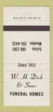 Matchbook Cover - WH Dick Funeral Home Celina Mendon OH 30 Strike