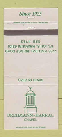 Matchbook Cover - Drehmann Harral Funeral Home St Louis MO 30 Strike