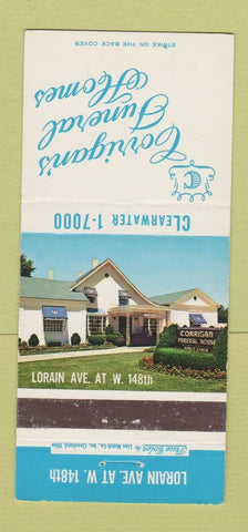 Matchbook Cover - Corrigan's Funeral Homes Cleveland OH 30 Strike