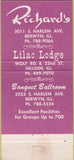Matchbook Cover - Richard's Berwyn IL Hillside 30 Strike