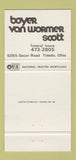 Matchbook Cover - Boyer Van Wormer Scott Funeral Home Toledo OH 30 Strike