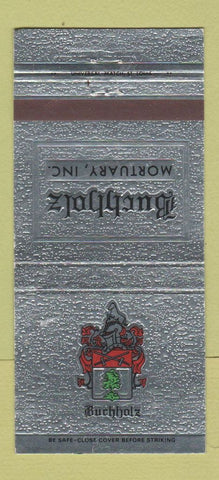 Matchbook Cover - Buchholz Funeral Home St Louis MO SILVER 30 Strike
