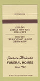 Matchbook Cover - Janssen Molenda Funeral Home Milwaukee East Troy WI 30 Strike