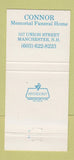 Matchbook Cover - Connor Funeral Home Manchester NH 30 Strike