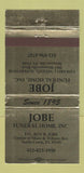 Matchbook Cover - Jobe Funeral Home Turtle Creek Monroeville PA WEAR 30 Strike
