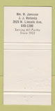 Matchbook Cover - Janssen Funeral Home 30 Strike